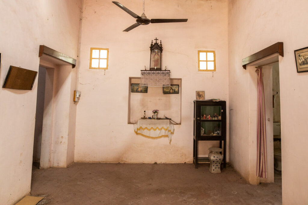 The old altar in the original home, in its traditional spot | Heritage home in Parra