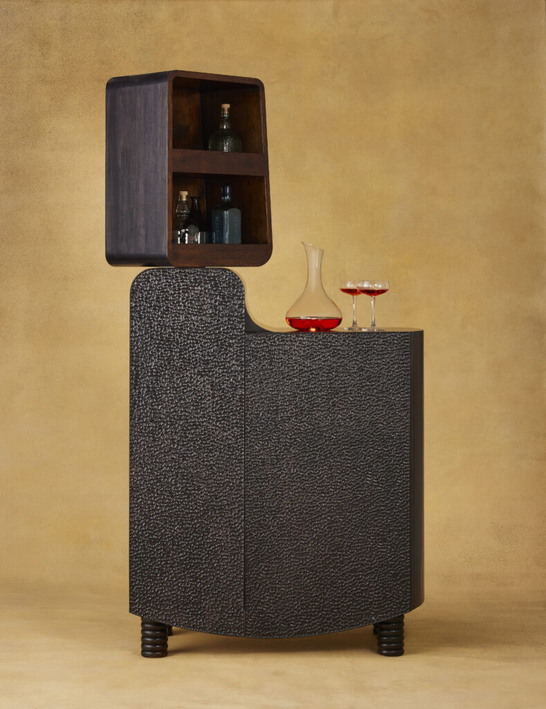 The Alpaca bar cabinet is made of ashwood | Priyam Doshi, Designer and Founder of Name Place Animal Thing