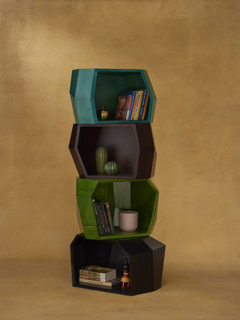 Stackable storage designed by Priyam Doshi | Priyam Doshi, Designer and Founder of Name Place Animal Thing