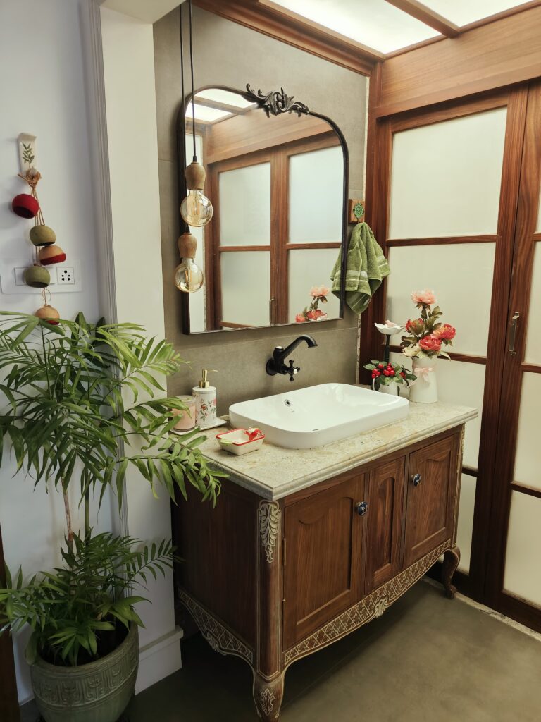 bathroom decor | Girija home tour in Kochi