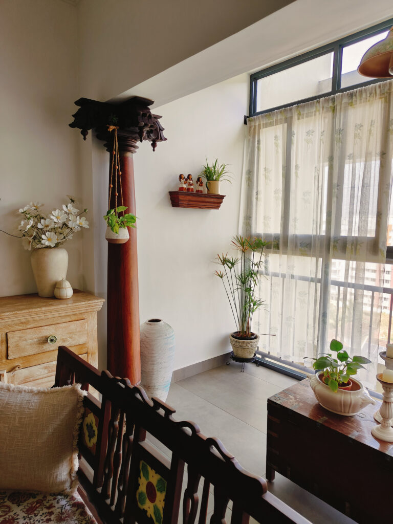 Living room window view | Girija home tour in Kochi